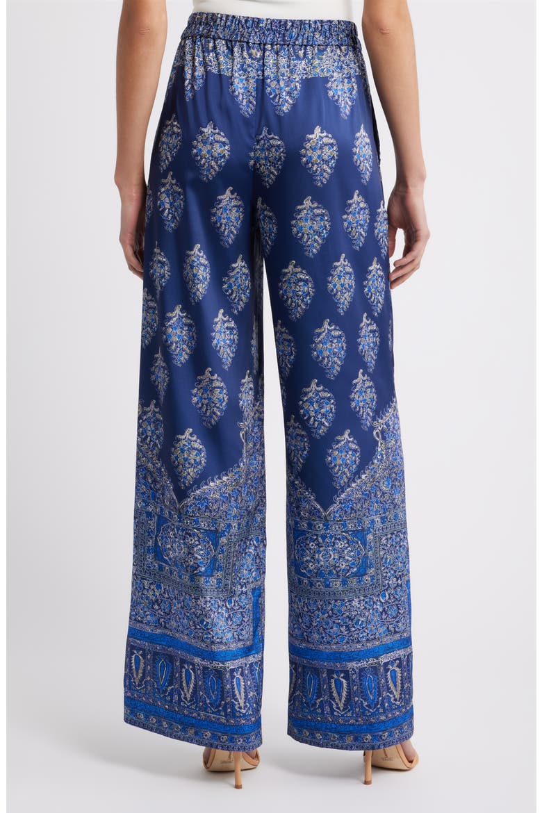 Josie Print Wide Leg Pants, Alternate, color, INDIGO MULTI