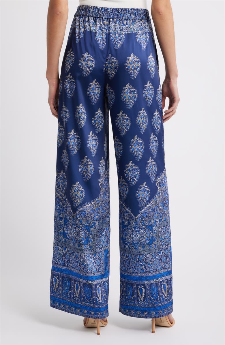 KOBI HALPERIN Josie Print Wide Leg Pants, Alternate, color, Indigo Multi