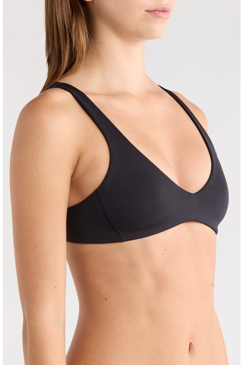 Plunge Bikini Top, Alternate, color, JET