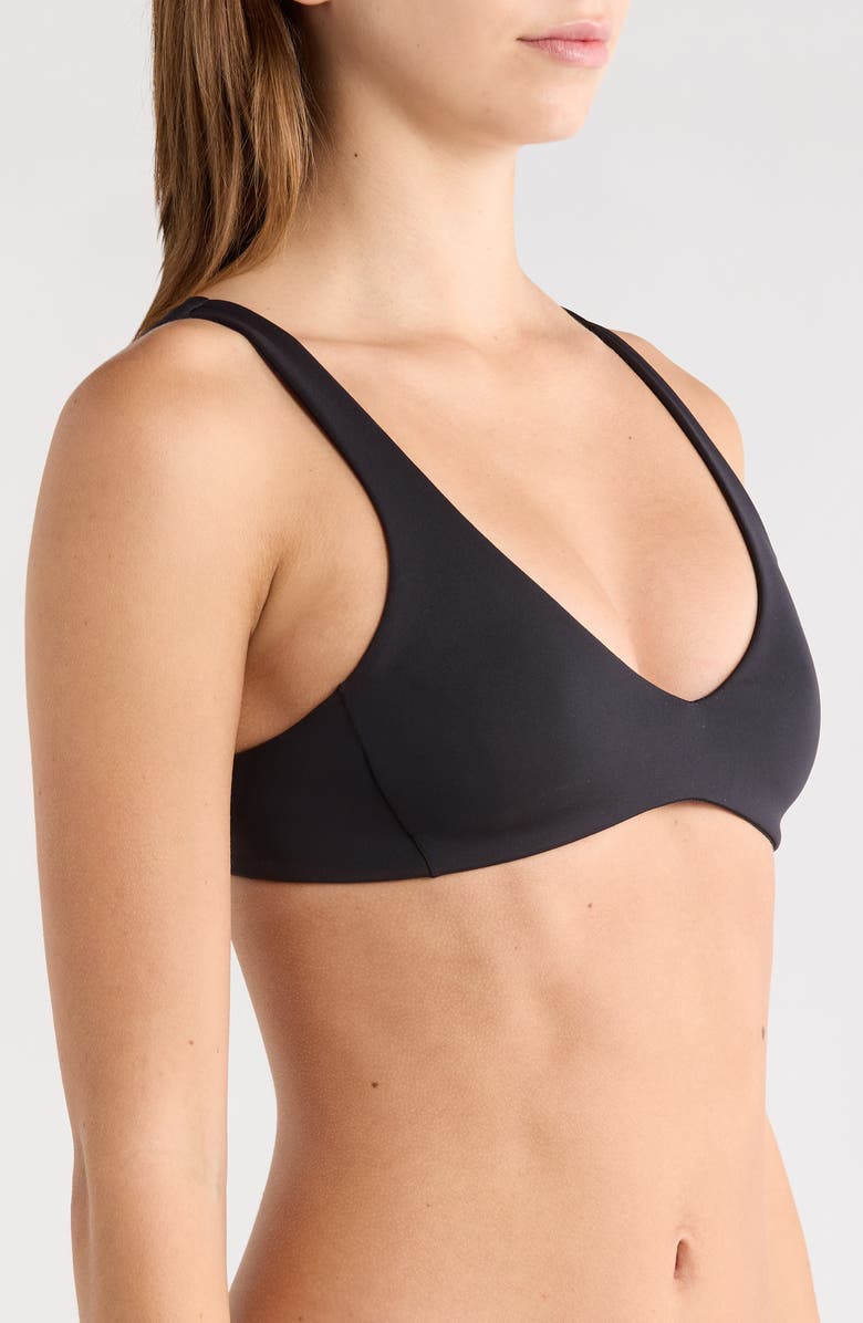 LEFT ON FRIDAY Plunge Bikini Top, Alternate, color, Jet