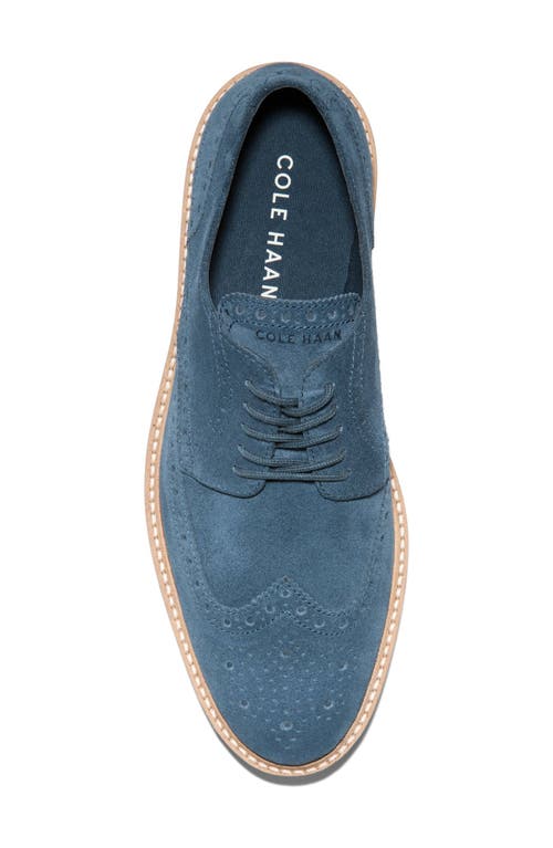 Cole Haan Morse Grand Wingtip Derby In Blue