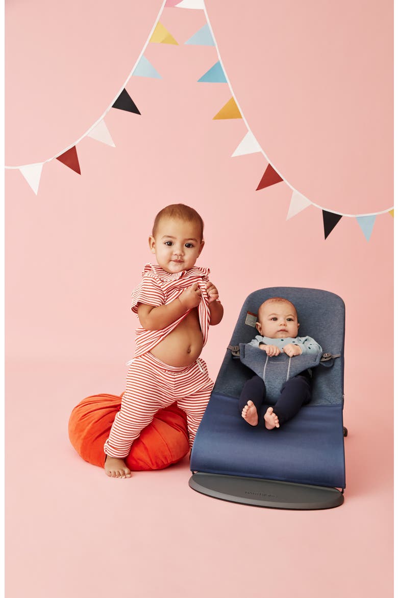 Bouncer Bliss Convertible Jersey Baby Bouncer, Alternate, color, DOVE BLUE