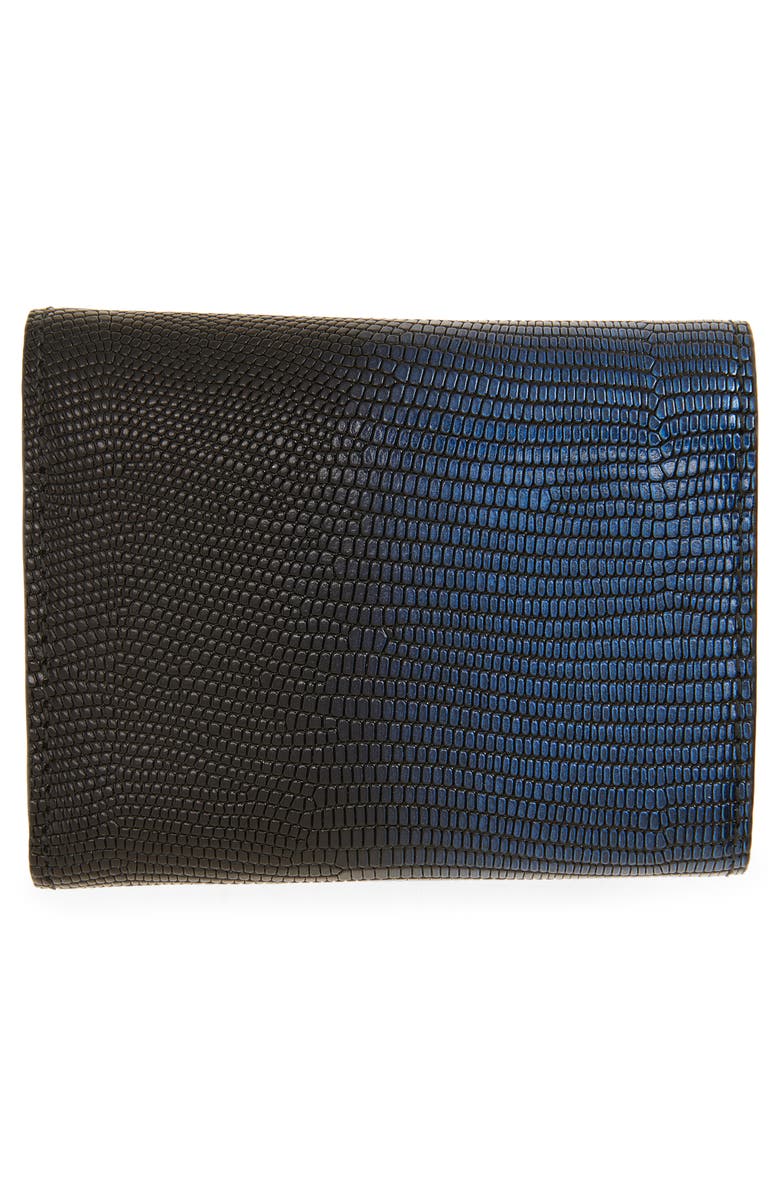 Strathberry Mosaic Lizard Embossed Leather Trifold Wallet, Alternate, color,