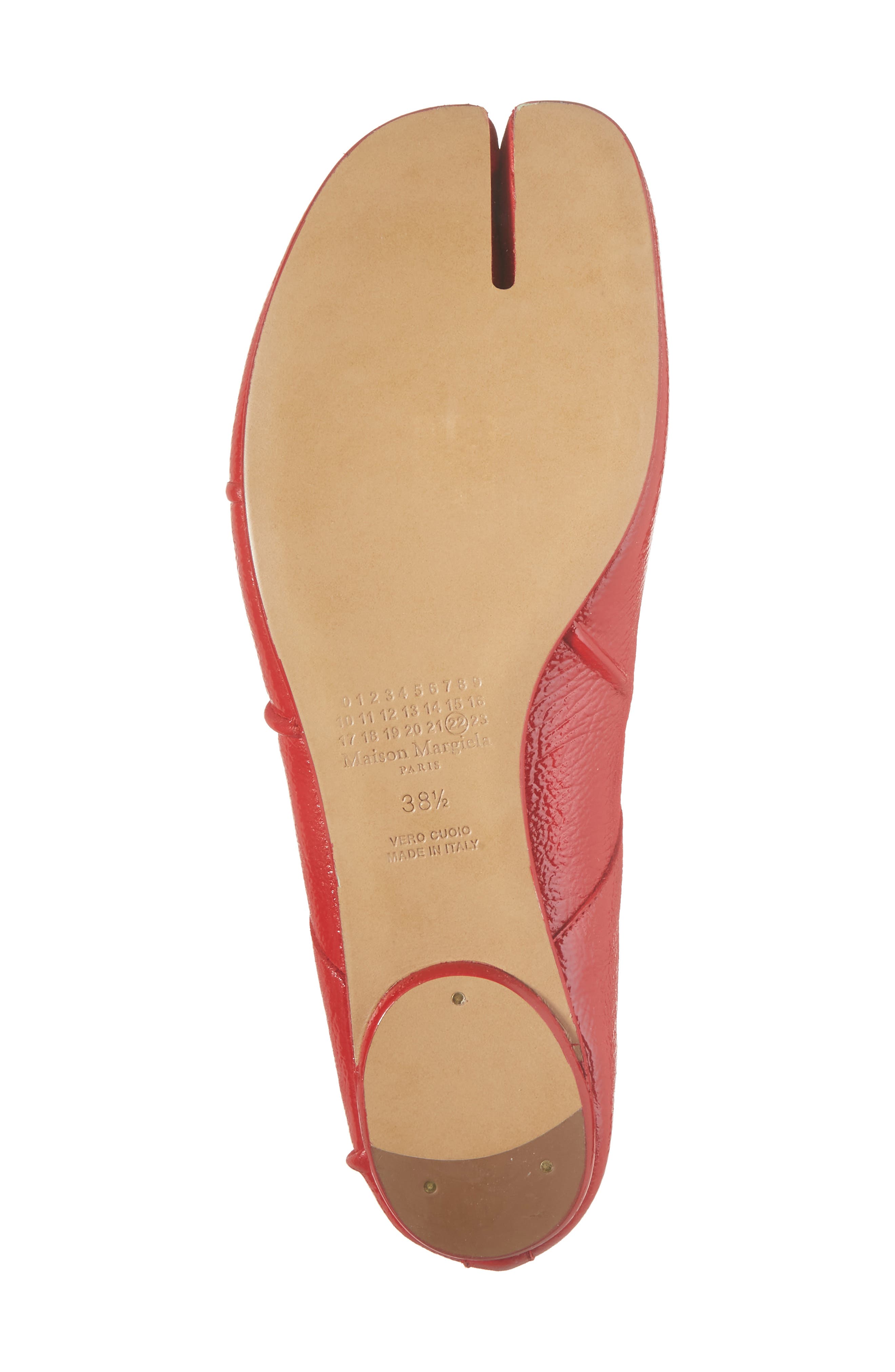Maison Margiela Tabi Ballet Flat, Alternate, color, Red