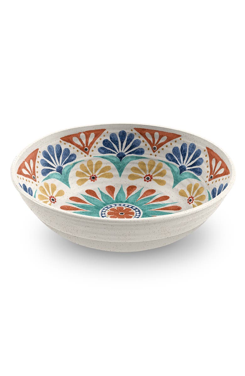 TarHong Desert Rio Melamine Serving Bowl, Main, color, White Multi