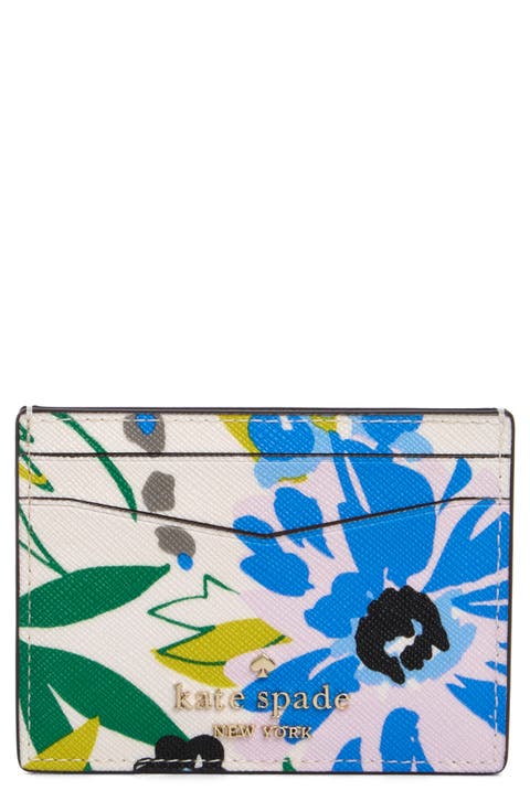 staci festival floral leather card case