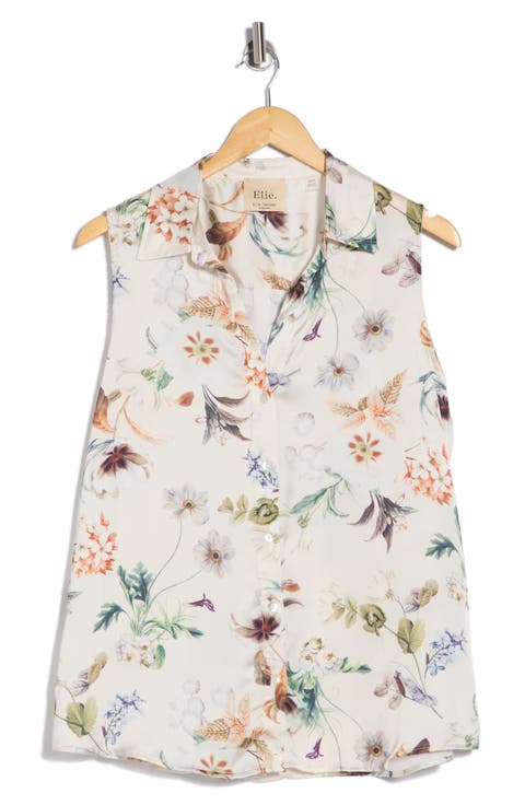 Sleeveless Button-Up Top (Plus)