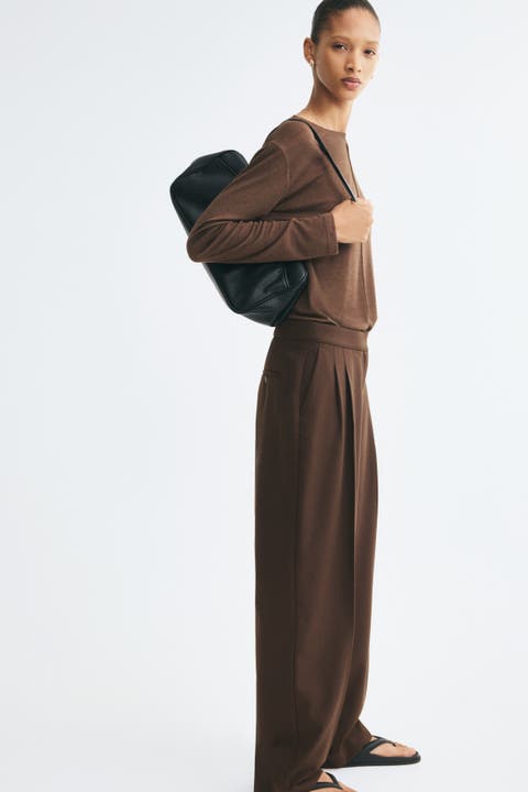 Dressy Barrel-leg Pants