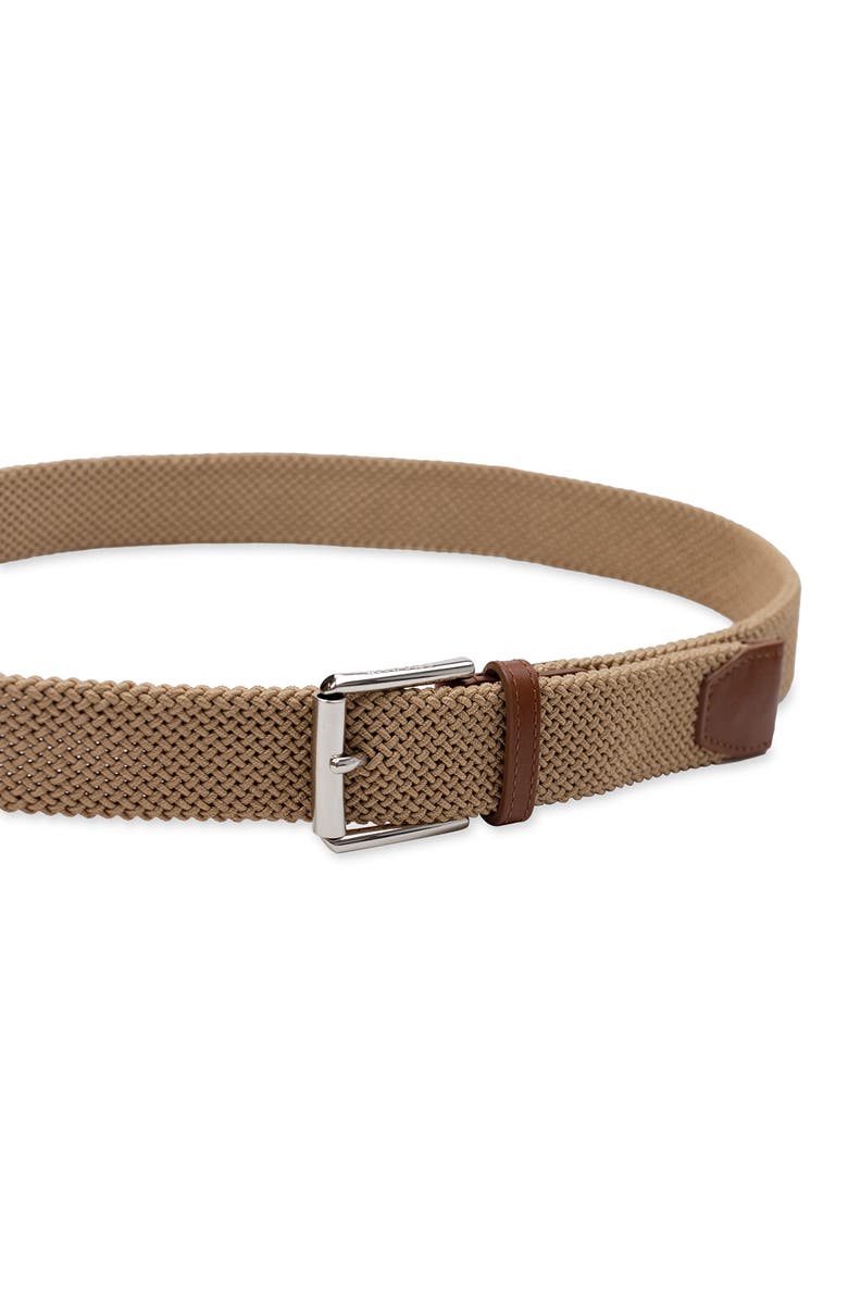 Cole Haan Tubular Stretch Web Belt, Alternate, color, Khaki
