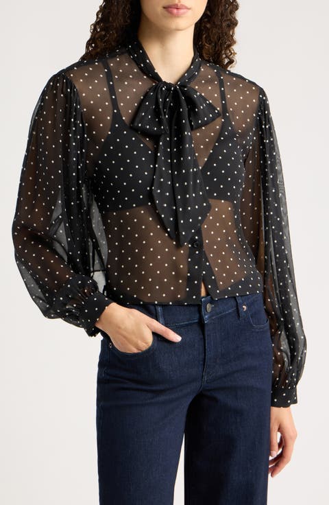 Camilla Polka Dot Silk Blouse