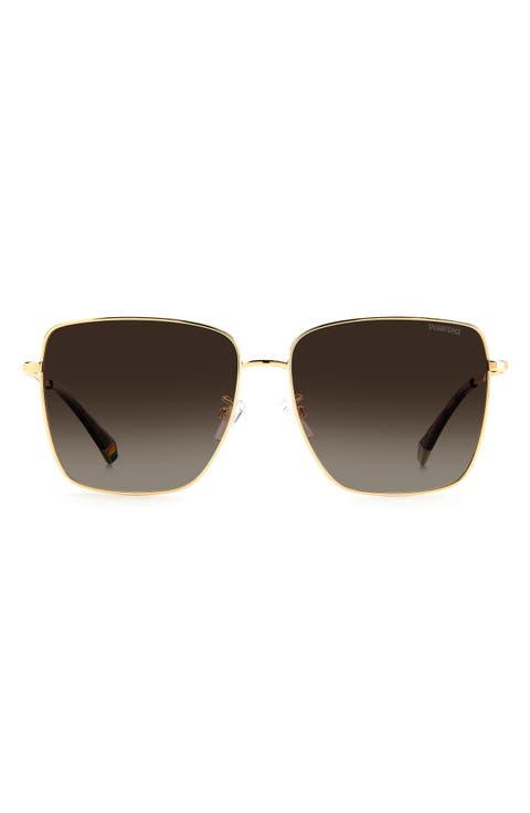 59mm Polarized Square Sunglasses