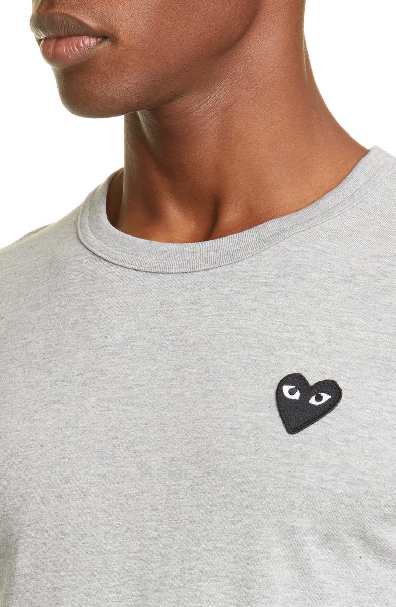 Comme des Garçons PLAY Cotton Crewneck T-Shirt, Alternate, color, Grey