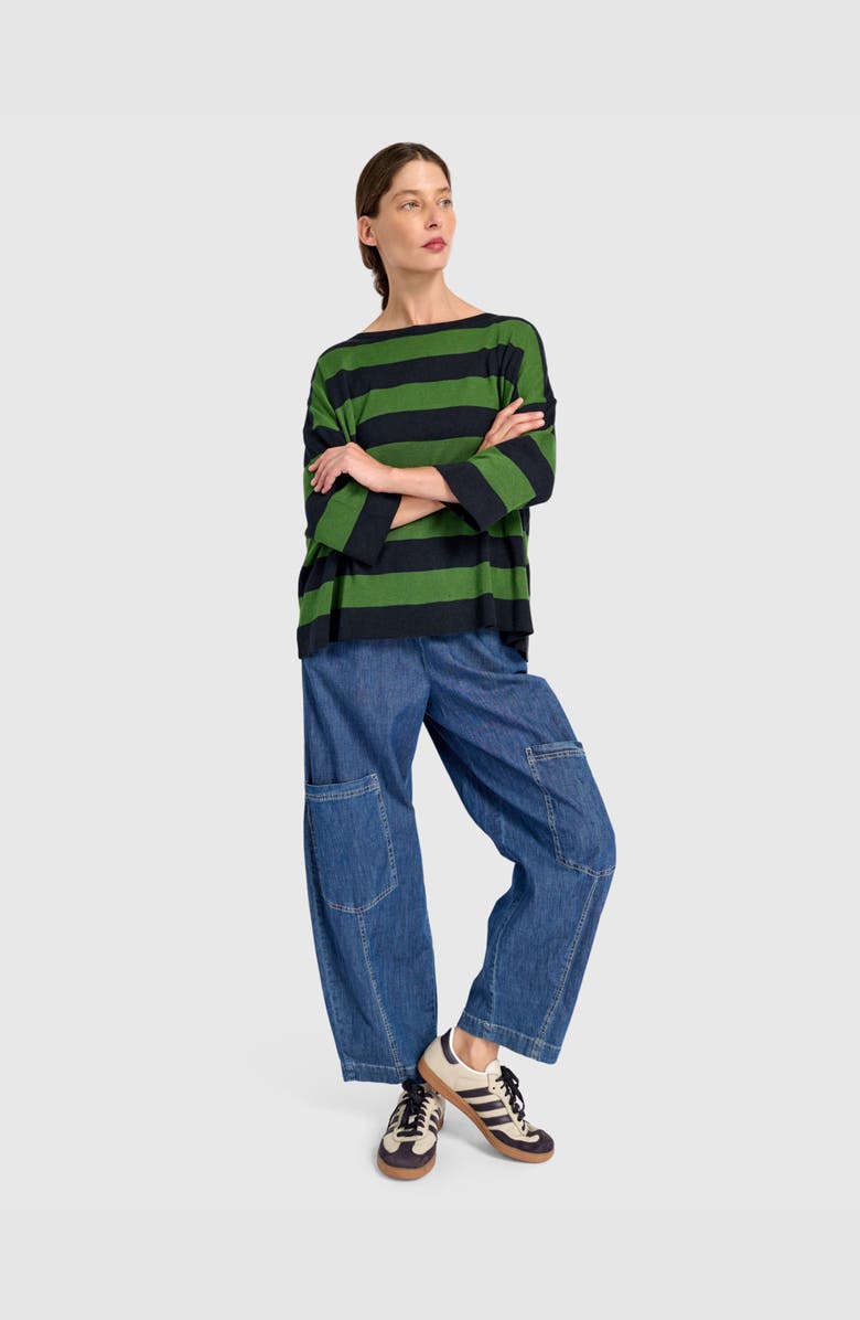 Alembika Twiggy Sweater, Alternate, color, Clover/Navy