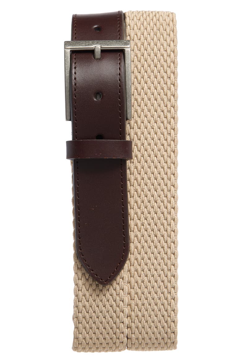Stretch Webbed Belt, Main, color, KHAKI