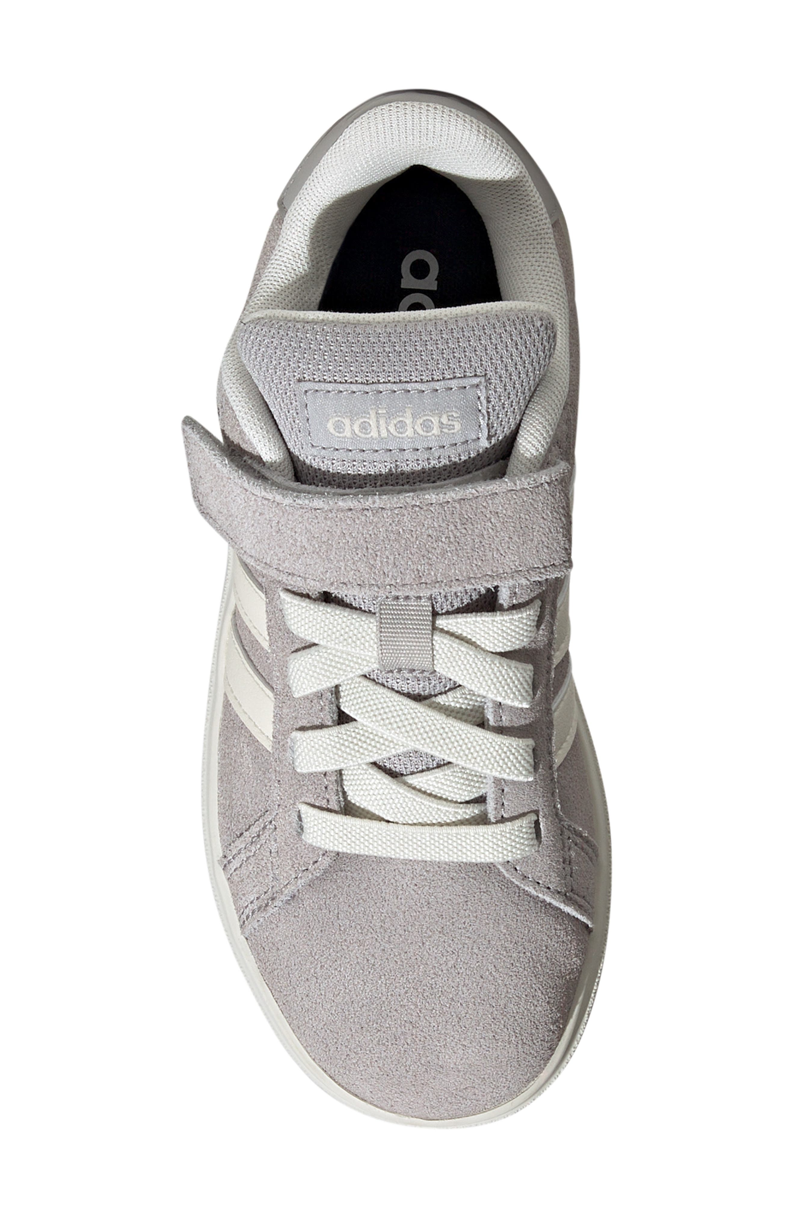 adidas Kids' Grand Court Sneaker, Alternate, color, Grey/ Off White/ Gum