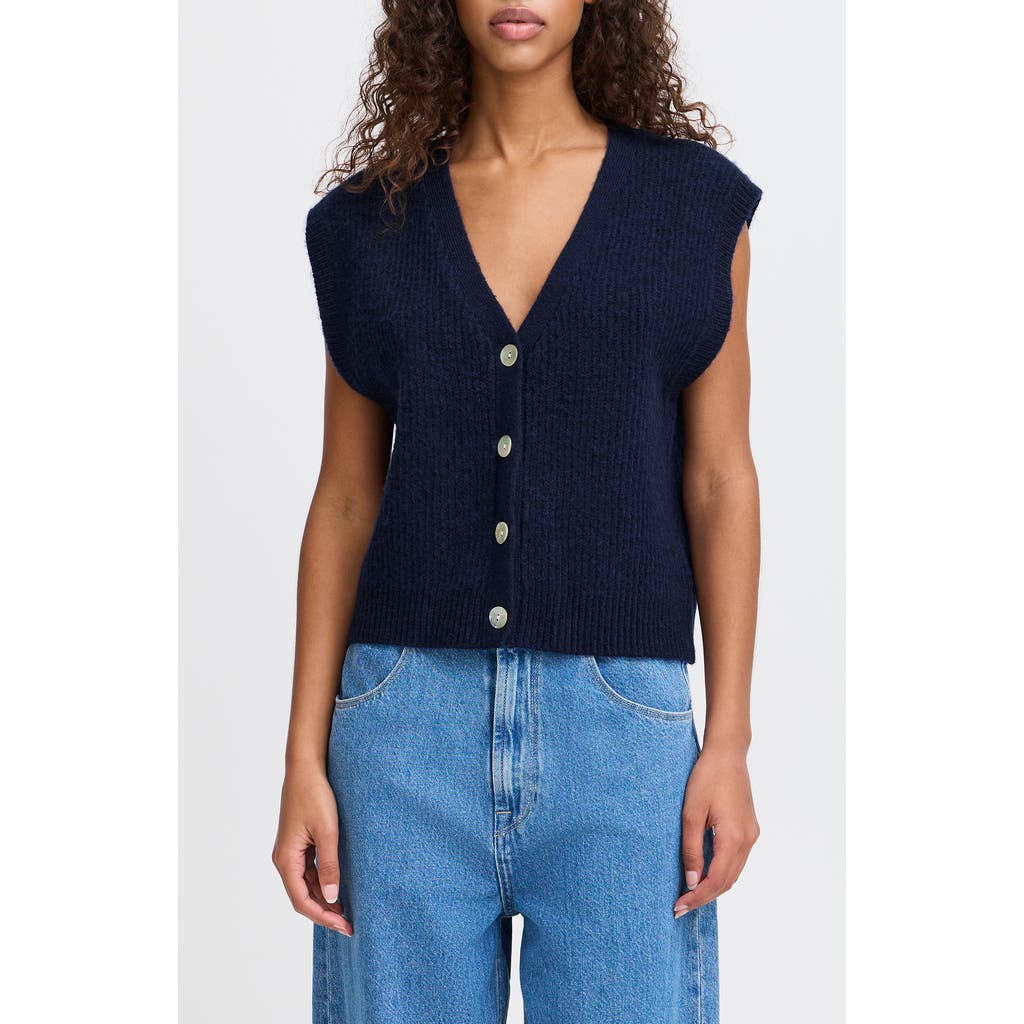 ICHI ICHI BUTTON FRONT SWEATER VEST