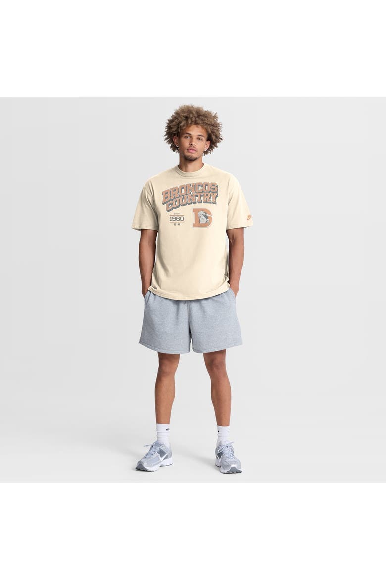 Men's Nike Natural Denver Broncos Vintage Mod Blown Away Max90 T-Shirt, Alternate, color, Natural