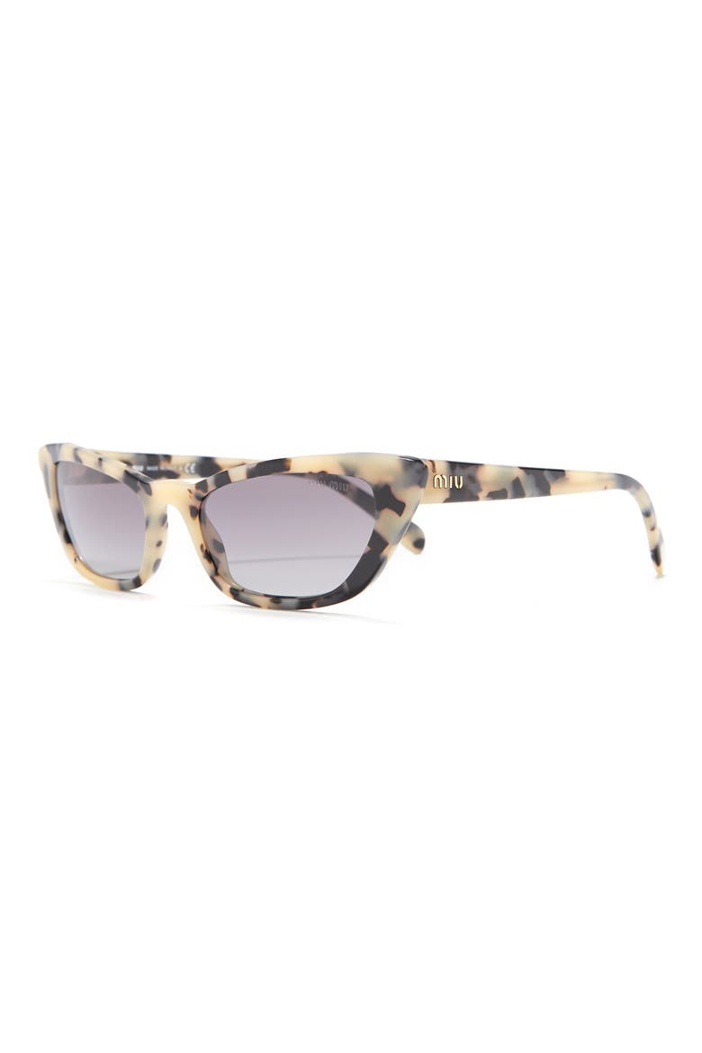 53mm Cat Eye Sunglasses, Alternate, color, HAVANA