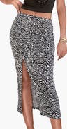 LASCANA Ruched Slit Midi Skirt