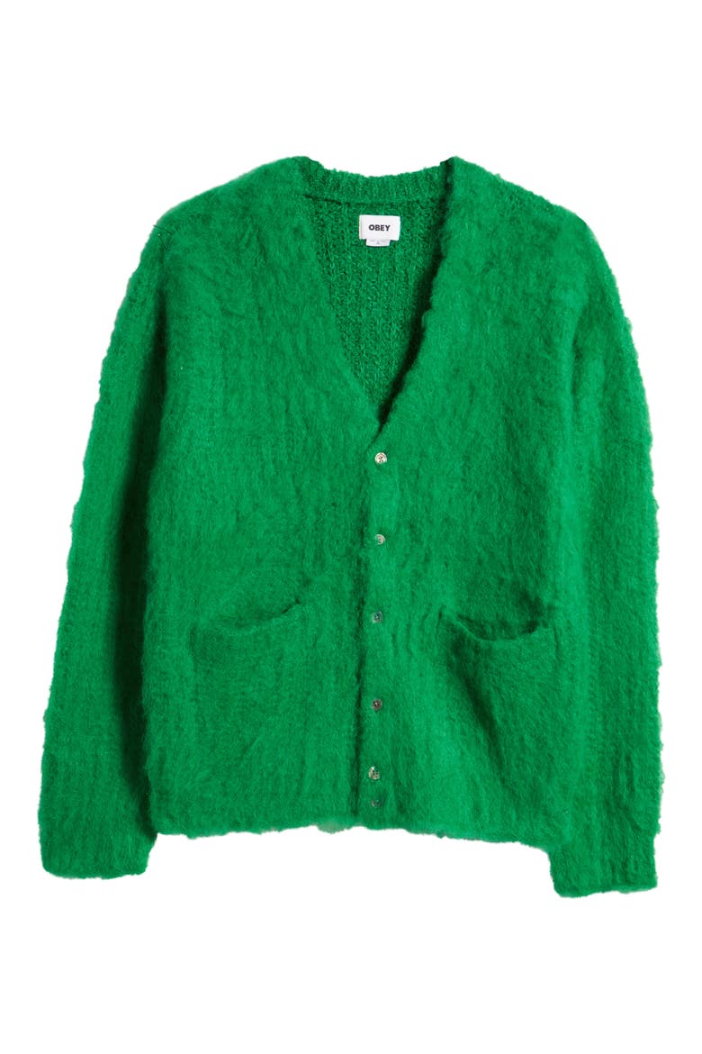 Patron Cardigan, Alternate, color, BRIGHT GREEN