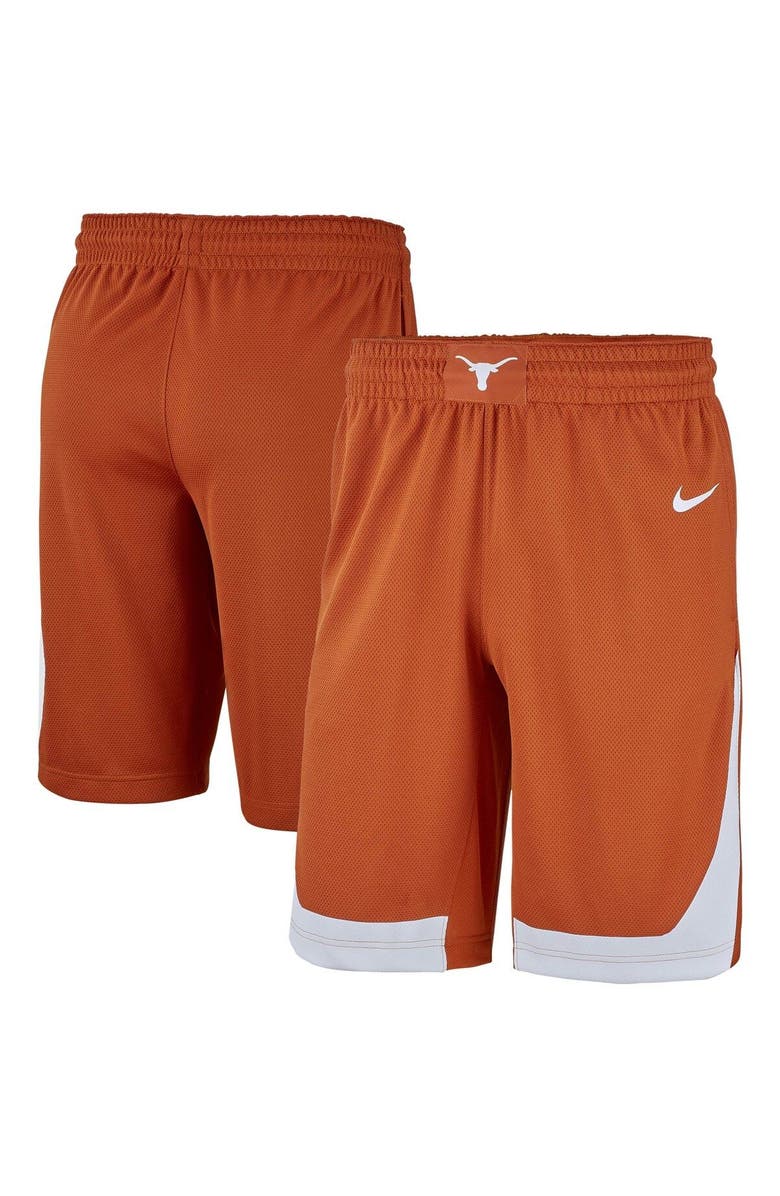 Nike Men's Nike Texas Orange Texas Longhorns Replica Team Basketball Shorts, Main, color, Burnt Orange