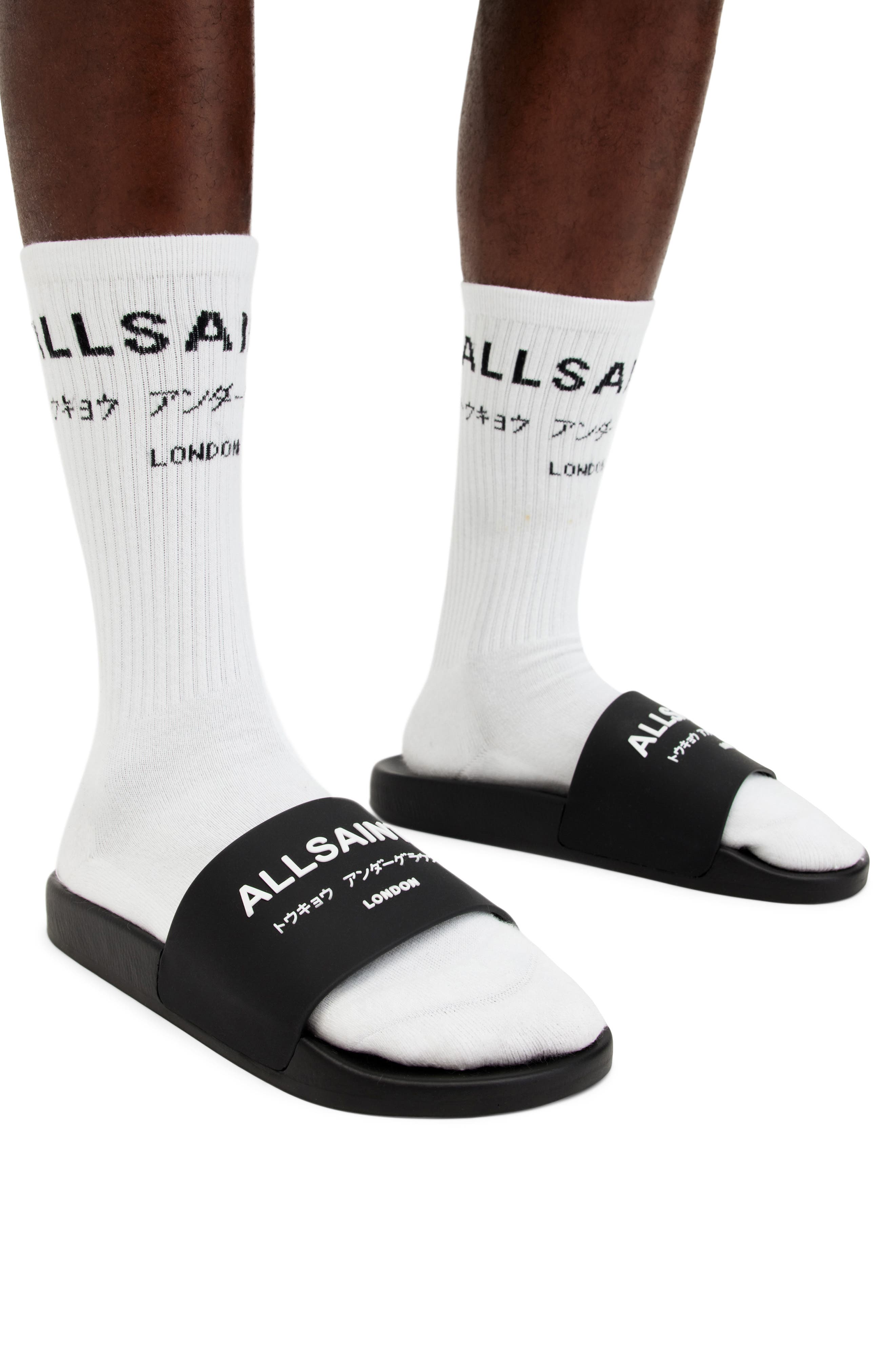 AllSaints Underground Slide Sandal, Alternate, color, 