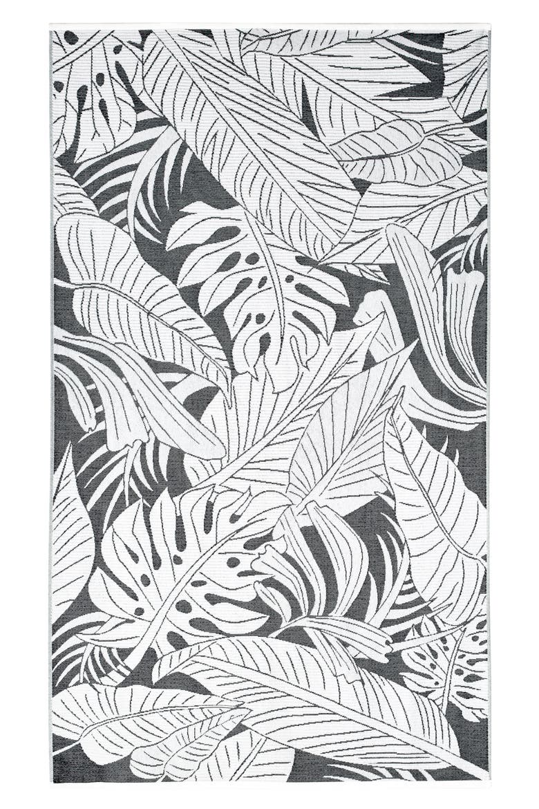Palm Resort Towel, Main, color, BLACK/ WHITE
