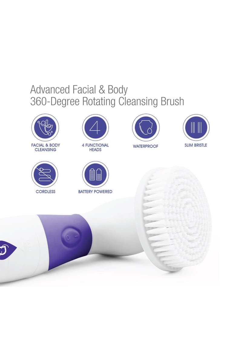 Waterproof Facial Cleansing Brush in Pink, Alternate, color, Pink