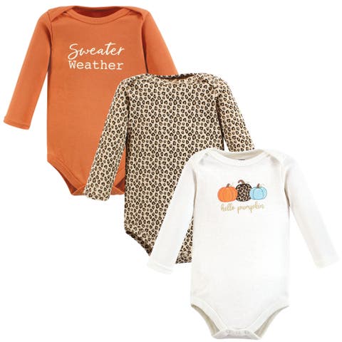 Essential All-Cotton Long-Sleeve Bodysuit Triple Pack (Baby)