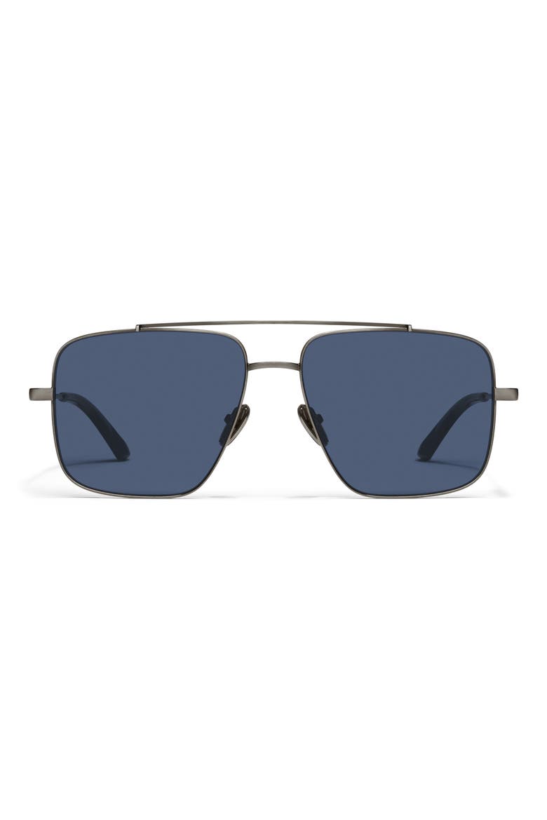 Level Out 60mm Aviator Sunglasses, Main, color, BRGNMTLNVY