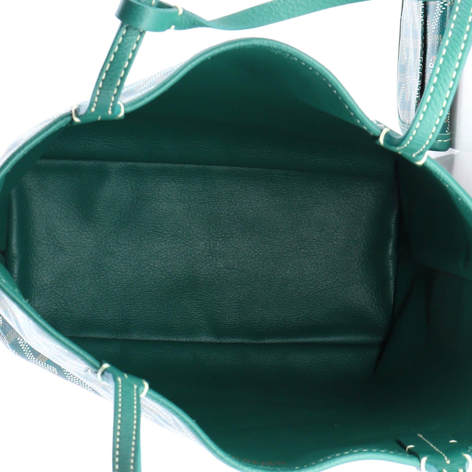 Pre-Owned Goyard Anjou Reversible Tote Coated Canvas Mini, Alternate, color, Green