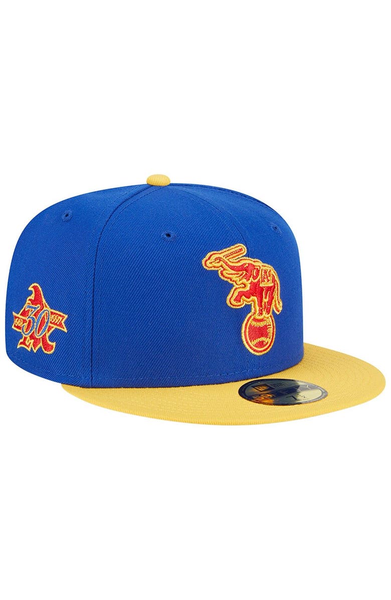 New Era Men's New Era Royal/Yellow Oakland Athletics Empire 59FIFTY Fitted Hat, Main, color, Royal