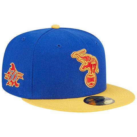 Men's New Era  Royal/Yellow Oakland Athletics Empire 59FIFTY Fitted Hat