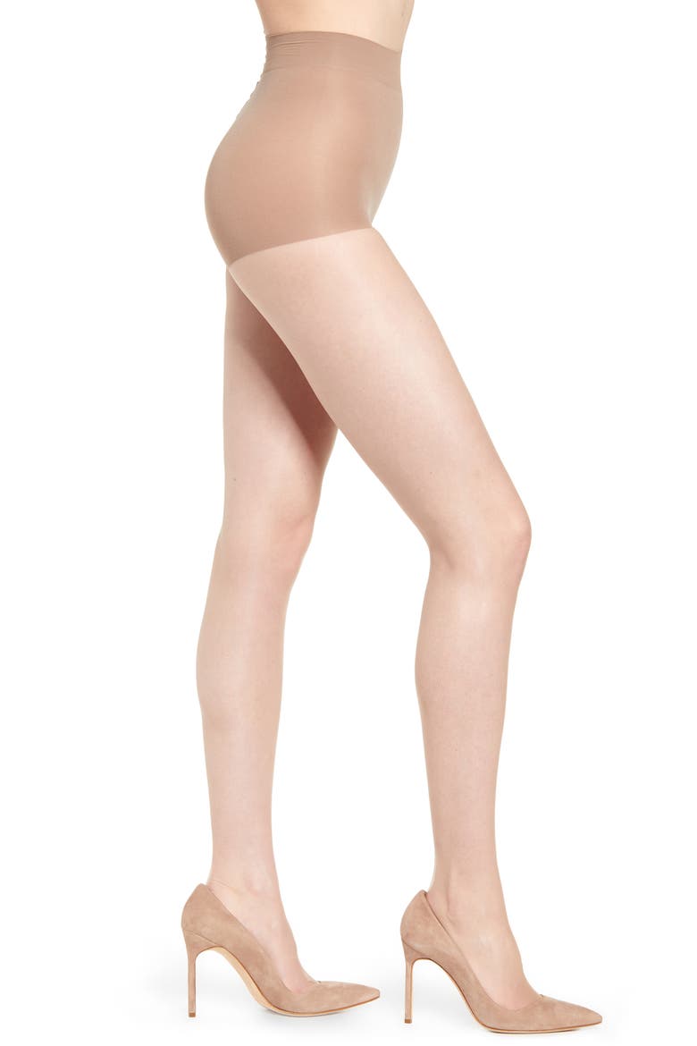 Exceptionally 2-Pack Sheer Control Top Tights, Main, color, NUDE
