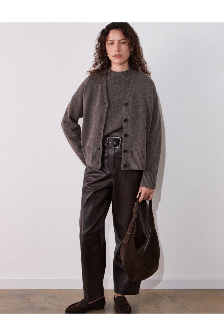 Wool V-Neck Cardigan, Alternate, color, Neutral
