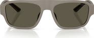 Emporio Armani 55mm Rectangle Sunglasses