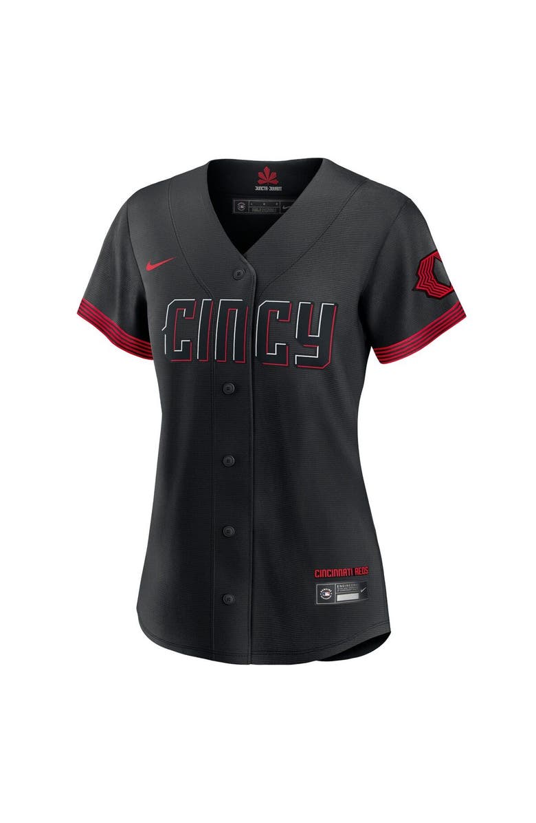 Nike Women's Nike Barry Larkin Black Cincinnati Reds City Connect Replica Player Jersey, Alternate, color, Black