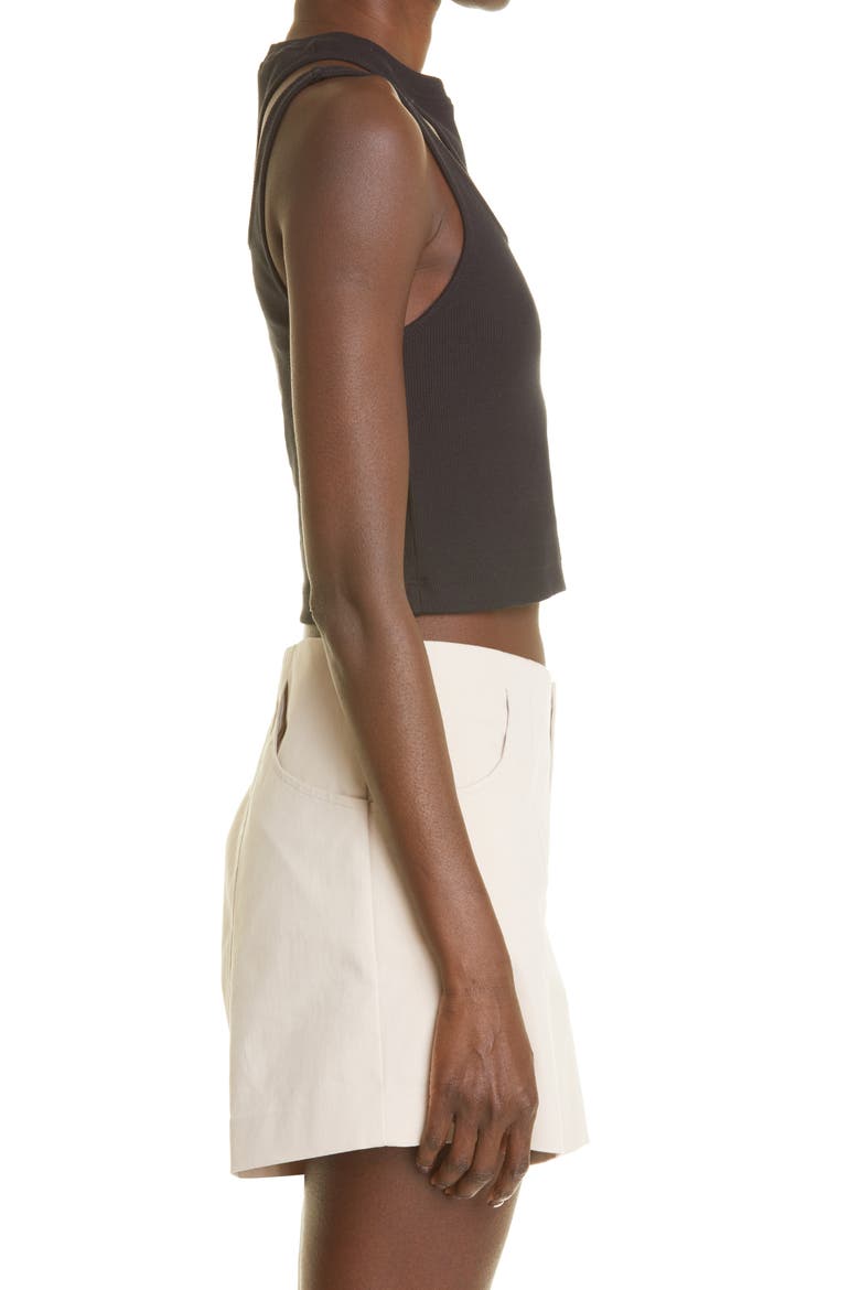 Gender Inclusive R2 Cutout Crop Tank, Alternate, color, BLACK