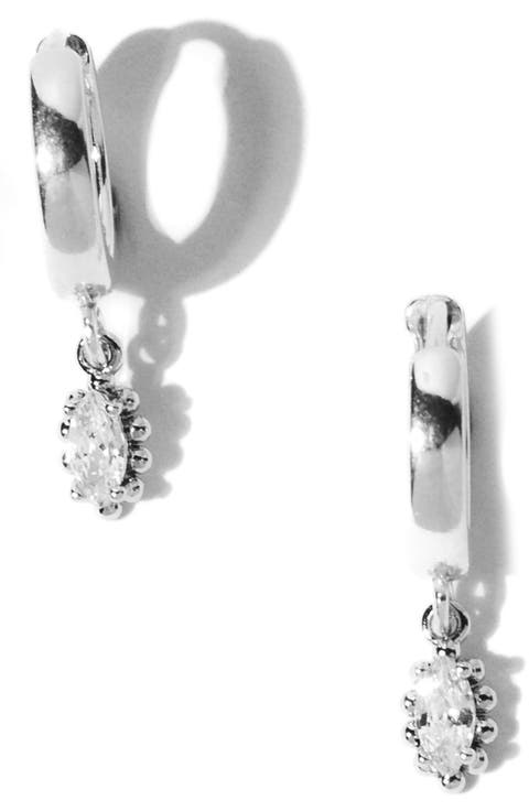 Sophia Drop Huggie Hoop Earrings