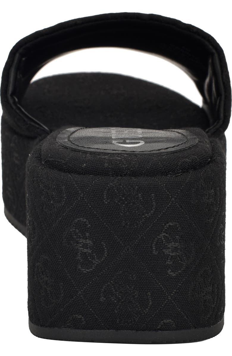 GUESS Bintai Platform Wedge Slide Sandal, Alternate, color, Black