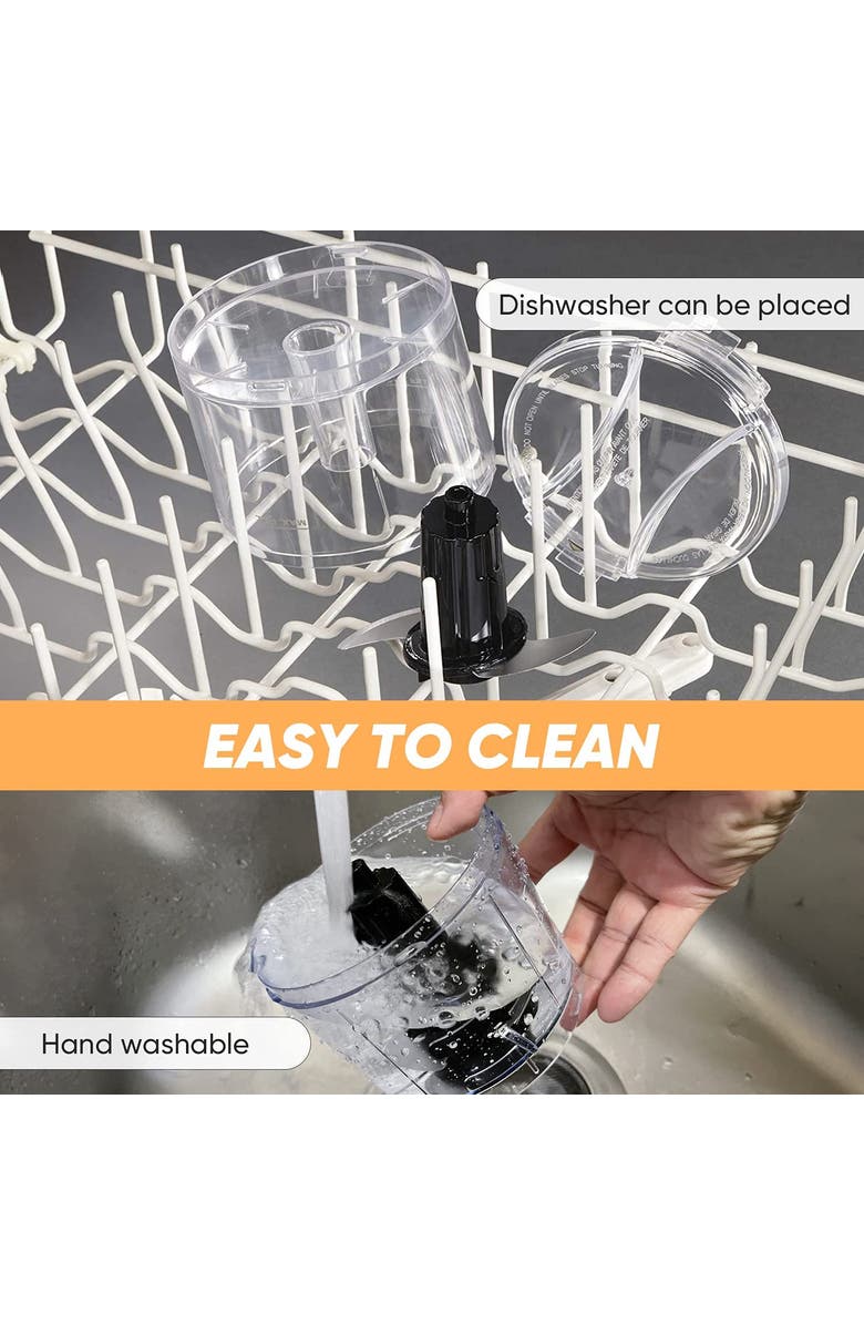 AEMEGO Mini Food Processor 1.5 Cup Meat &Vegetable Electric Food Chopper, Alternate, color, Black