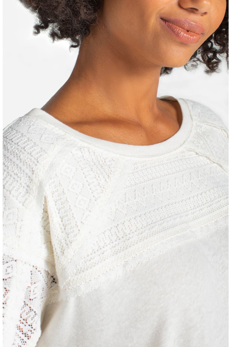 Lace Dolman Sleeve Top, Alternate, color, WHIPPED CREAM