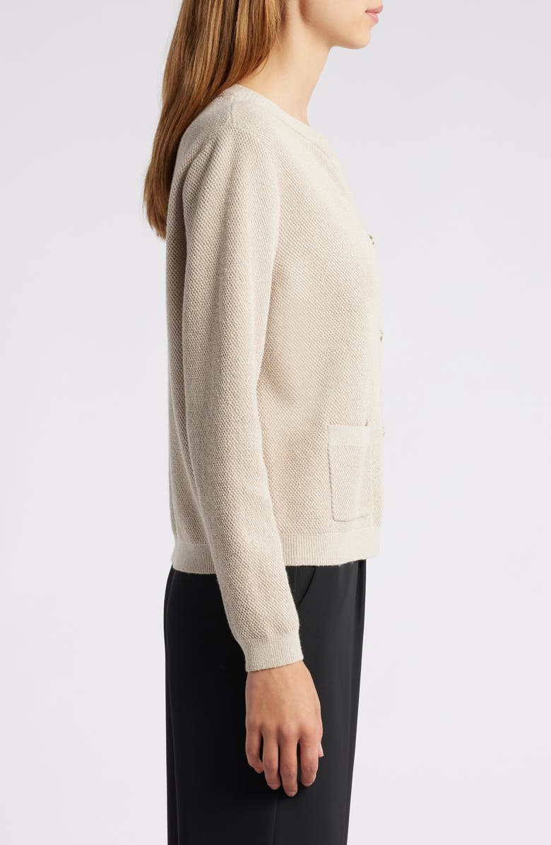 KOBI HALPERIN Meri Metallic Cardigan, Alternate, color, Natural