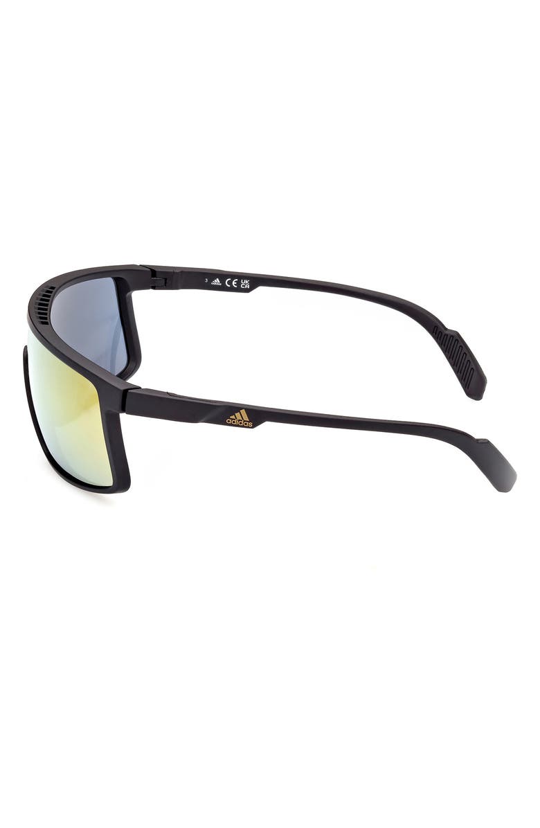 adidas Shield Sunglasses, Alternate, color, Matte Black / Brown Mirror