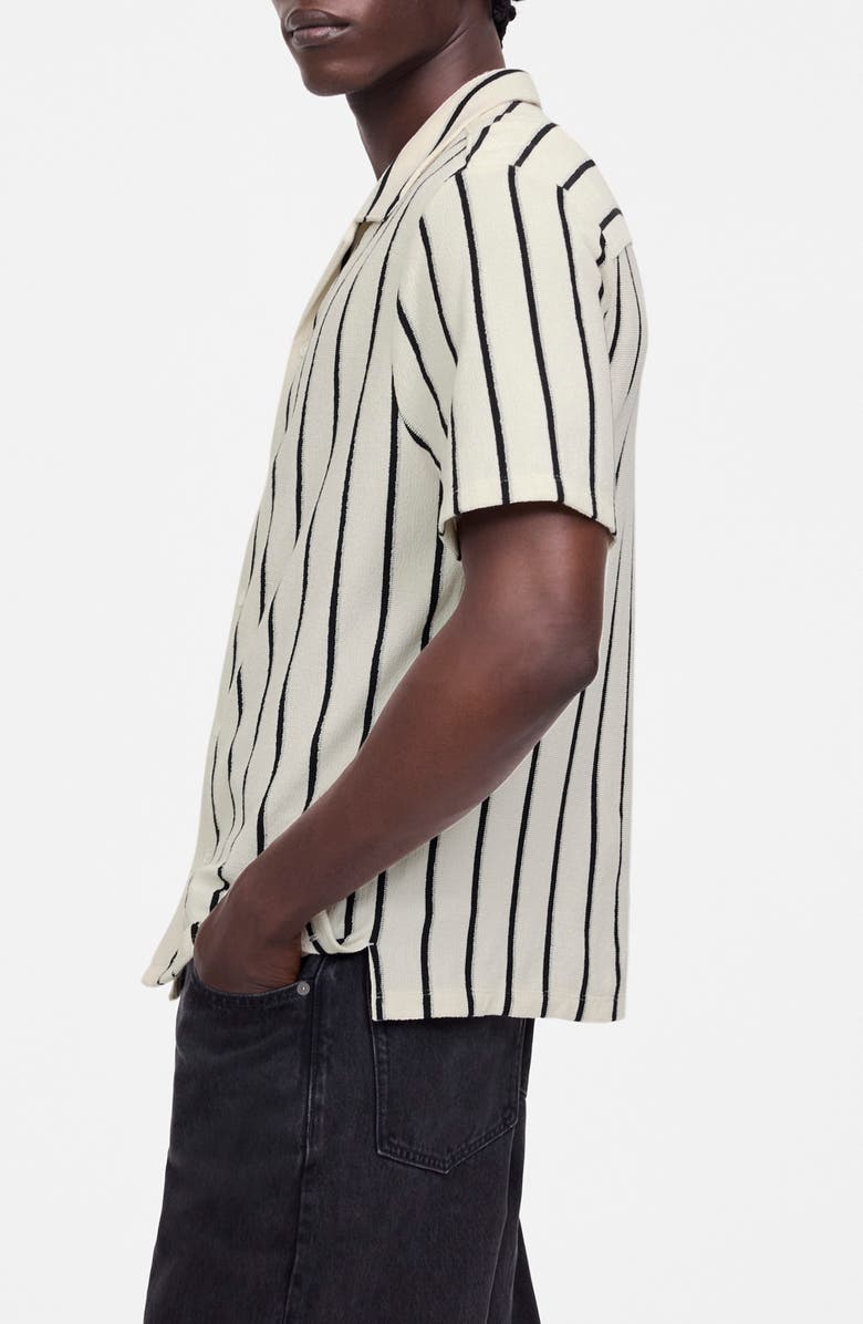 Madewell The Textured Knit Camp Shirt, Alternate, color, Vintage Ivory