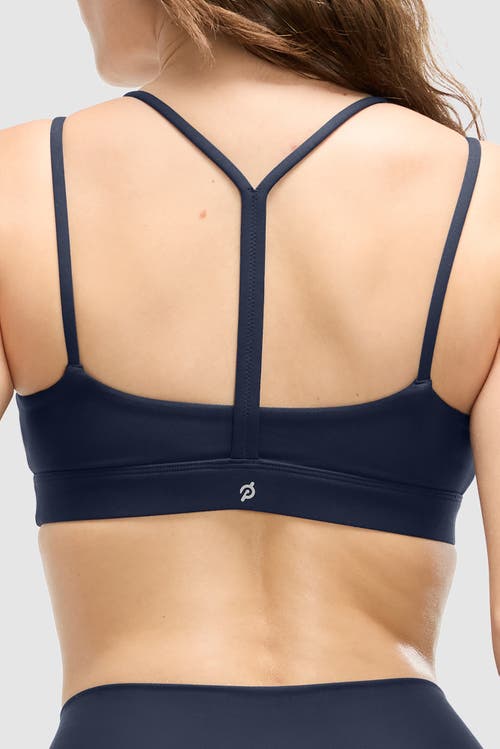 Peloton Cadent Strappy Y Back Bra In Navy Blazer