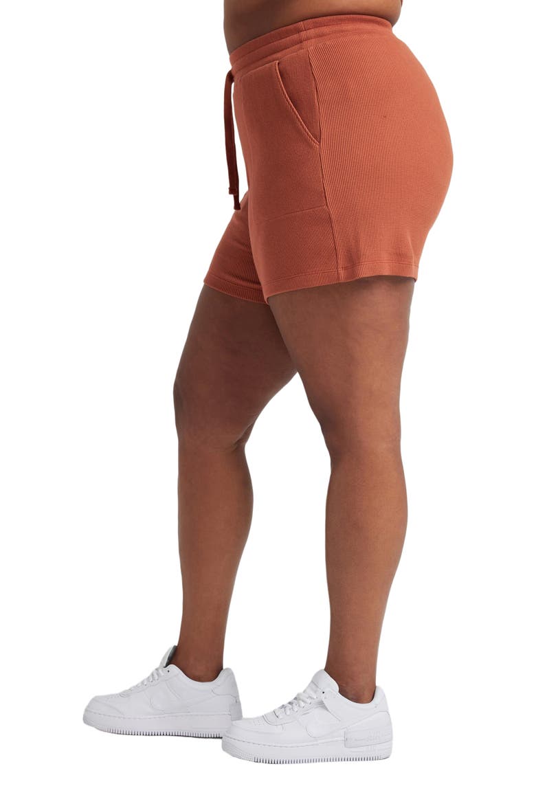Organic Cotton Drawstring Short, Alternate, color, Baked Clay