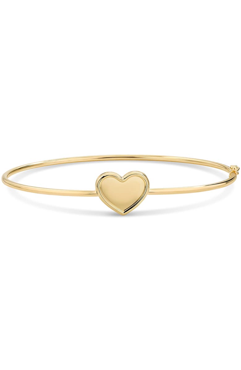 DEVATA Sweet Heart Bangle Bracelet in 14K Gold, 13mm, Alternate, color, Yellow Gold