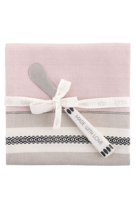 Lisbon Tea Towel & Spreader Knife Set