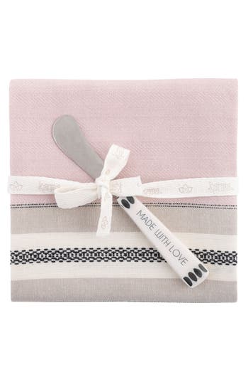 Karma Gifts Lisbon Tea Towel & Spreader Knife Set In Lilac